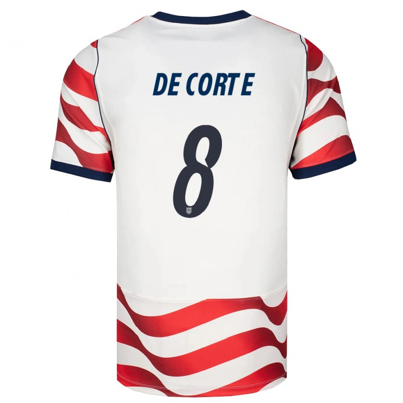 Danxen Mujer Camiseta Estados Unidos Devon De Corte #8 Rojo Blanco Negro 1ª Equipación 26-28 La Camisa México