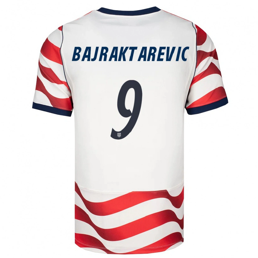 Danxen Mujer Camiseta Estados Unidos Esmir Bajraktarevic #9 Rojo Blanco Negro 1ª Equipación 26-28 La Camisa México