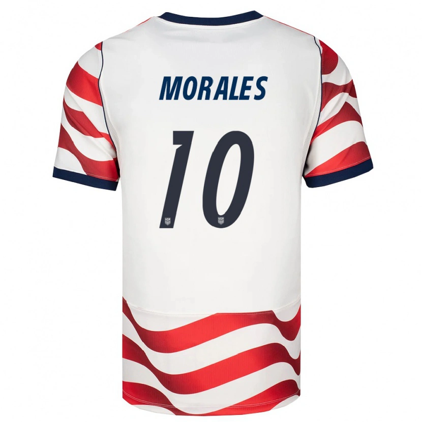 Danxen Mujer Camiseta Estados Unidos Santiago Morales #10 Rojo Blanco Negro 1ª Equipación 26-28 La Camisa México