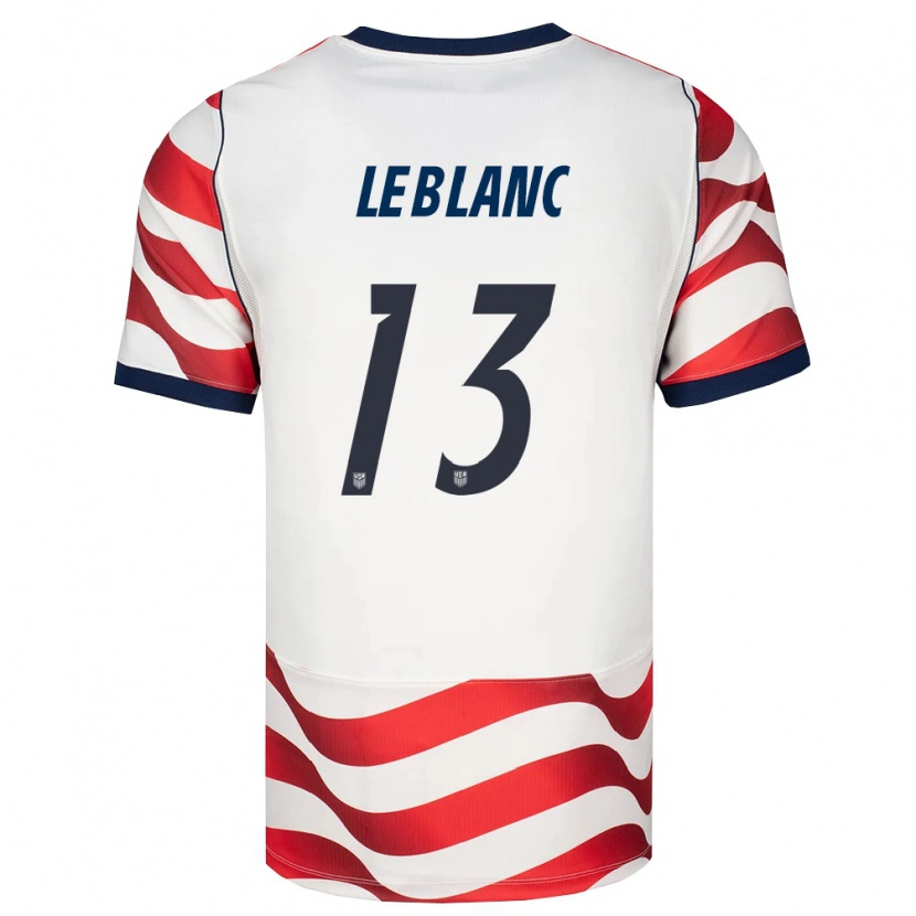 Danxen Mujer Camiseta Estados Unidos Kellan Leblanc #13 Rojo Blanco Negro 1ª Equipación 26-28 La Camisa México