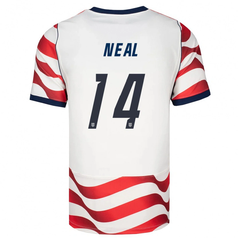 Danxen Mujer Camiseta Estados Unidos Jalen Neal #14 Rojo Blanco Negro 1ª Equipación 26-28 La Camisa México