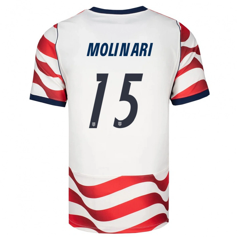 Danxen Mujer Camiseta Estados Unidos Peter Molinari #15 Rojo Blanco Negro 1ª Equipación 26-28 La Camisa México
