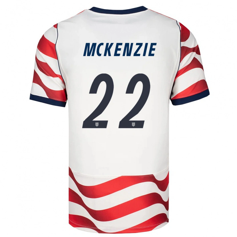 Danxen Mujer Camiseta Estados Unidos Mark Mckenzie #22 Rojo Blanco Negro 1ª Equipación 26-28 La Camisa México