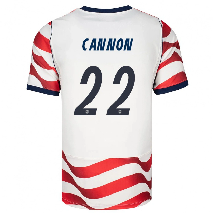 Danxen Mujer Camiseta Estados Unidos Reggie Cannon #22 Rojo Blanco Negro 1ª Equipación 26-28 La Camisa México