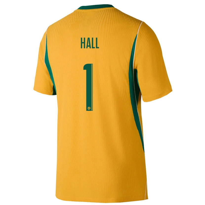 Danxen Mujer Camiseta Australia Steven Hall #1 Amarillo Verde 1ª Equipación 26-28 La Camisa México