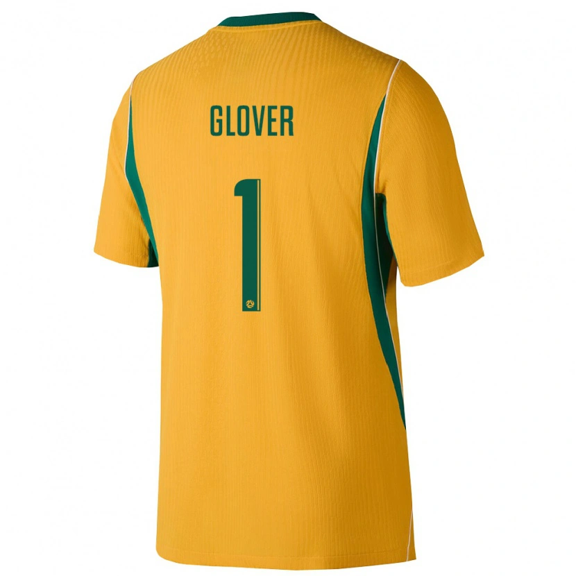 Danxen Mujer Camiseta Australia Thomas Glover #1 Amarillo Verde 1ª Equipación 26-28 La Camisa México