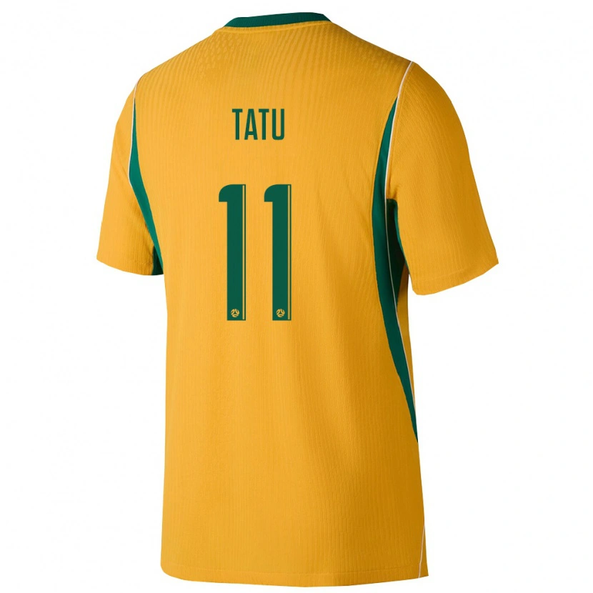 Danxen Mujer Camiseta Australia Amlani Tatu #11 Amarillo Verde 1ª Equipación 26-28 La Camisa México