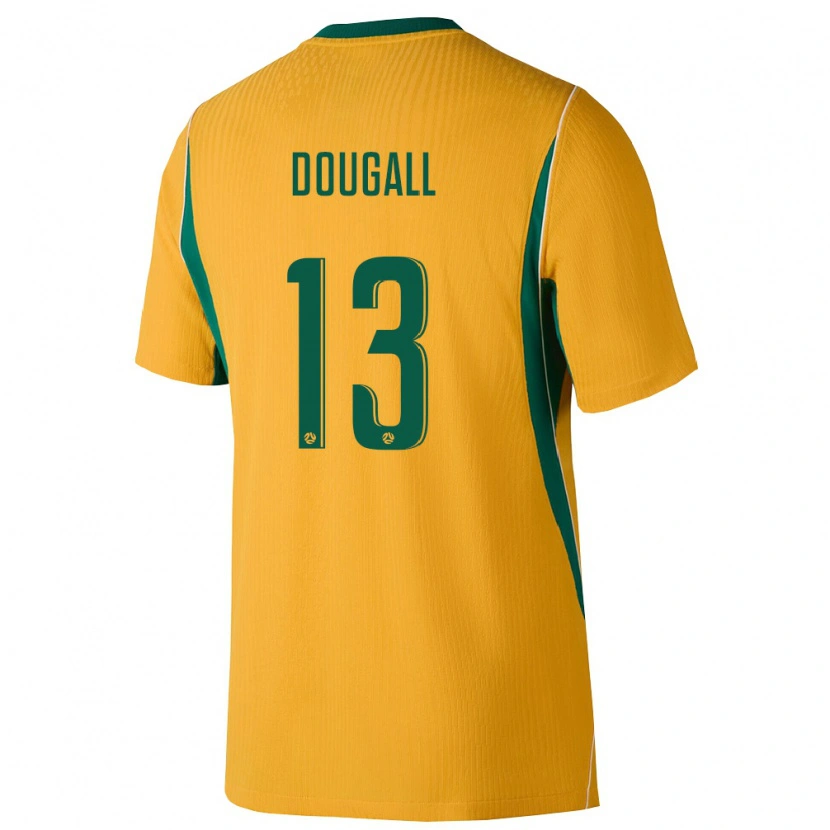 Danxen Mujer Camiseta Australia Kenny Dougall #13 Amarillo Verde 1ª Equipación 26-28 La Camisa México