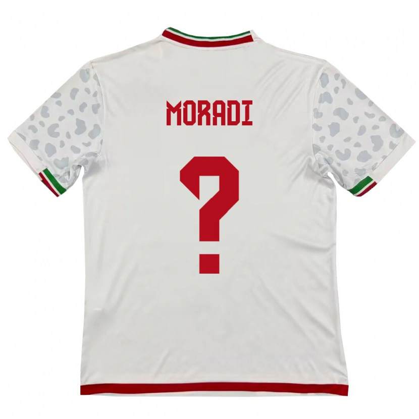Danxen Mujer Camiseta Irán Arshia Moradi #0 Blanco Rojo 1ª Equipación 26-28 La Camisa México