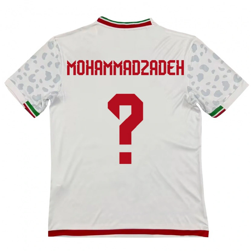 Danxen Mujer Camiseta Irán Siyam Mohammadzadeh #0 Blanco Rojo 1ª Equipación 26-28 La Camisa México