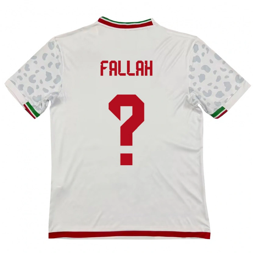 Danxen Mujer Camiseta Irán Saber Fallah #0 Blanco Rojo 1ª Equipación 26-28 La Camisa México