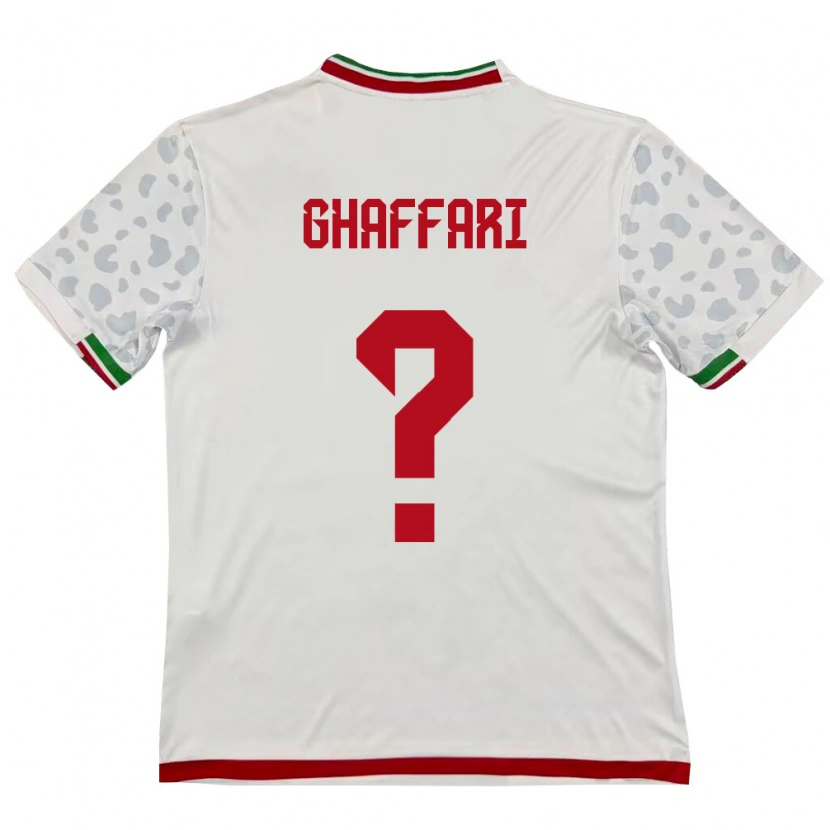 Danxen Mujer Camiseta Irán Salman Ghaffari #0 Blanco Rojo 1ª Equipación 26-28 La Camisa México