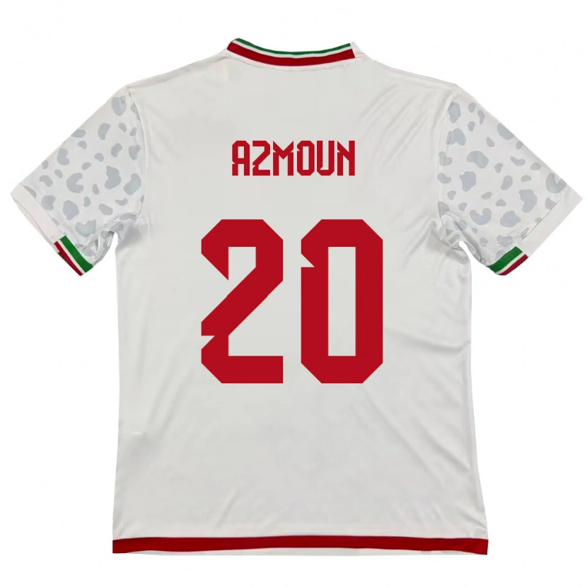 Danxen Mujer Camiseta Irán Sardar Azmoun #20 Blanco Rojo 1ª Equipación 26-28 La Camisa México