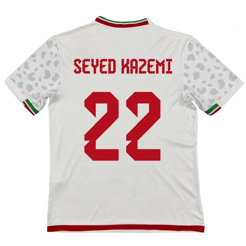 Danxen Mujer Camiseta Irán Arefeh Seyed Kazemi #22 Blanco Rojo 1ª Equipación 26-28 La Camisa México