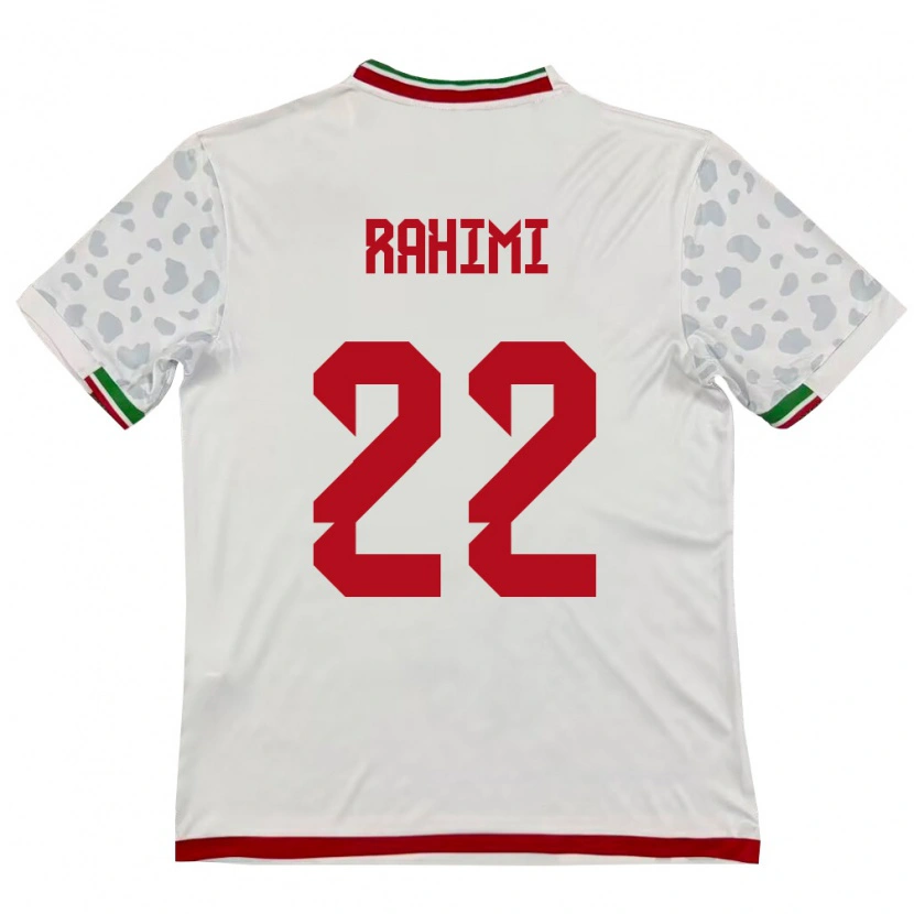 Danxen Mujer Camiseta Irán Farzad Rahimi #22 Blanco Rojo 1ª Equipación 26-28 La Camisa México