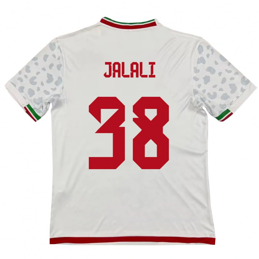 Danxen Mujer Camiseta Irán Abolfazl Jalali #38 Blanco Rojo 1ª Equipación 26-28 La Camisa México