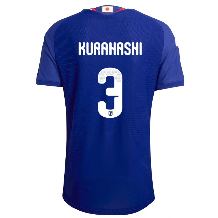 Danxen Mujer Camiseta Japón Koki Kurahashi #3 Azul Blanco Rojo 1ª Equipación 26-28 La Camisa México