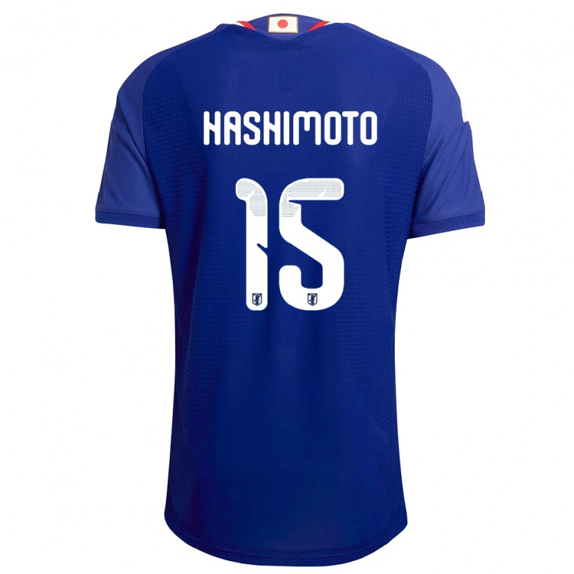 Danxen Mujer Camiseta Japón Jua Hashimoto #15 Azul Blanco Rojo 1ª Equipación 26-28 La Camisa México