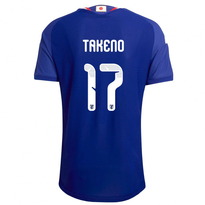 Danxen Mujer Camiseta Japón Futa Takeno #17 Azul Blanco Rojo 1ª Equipación 26-28 La Camisa México