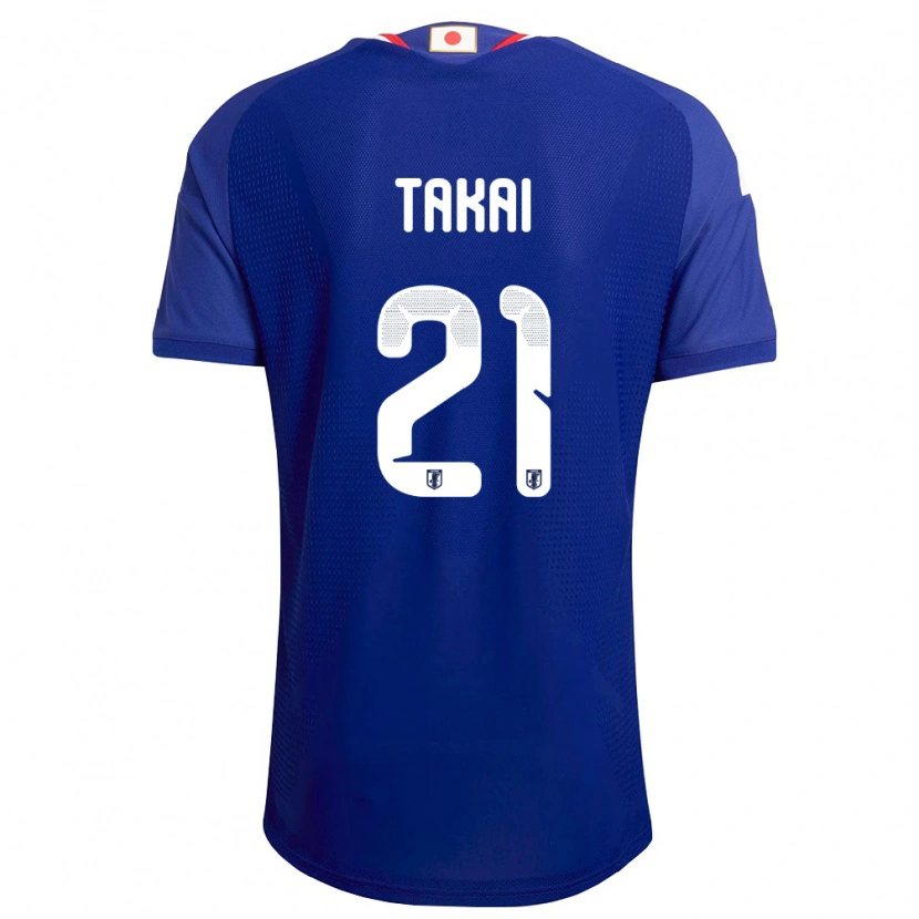 Danxen Mujer Camiseta Japón Kota Takai #21 Azul Blanco Rojo 1ª Equipación 26-28 La Camisa México