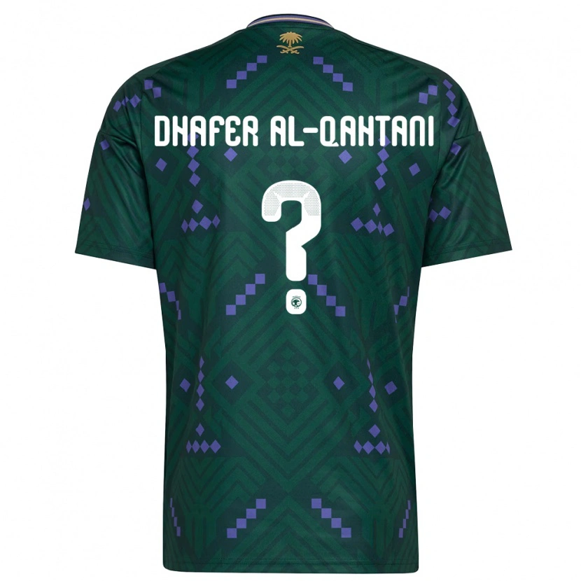 Danxen Mujer Camiseta Arabia Saudita Abdullah Dhafer Al-Qahtani #0 Verde Púrpura Blanco 1ª Equipación 26-28 La Camisa México