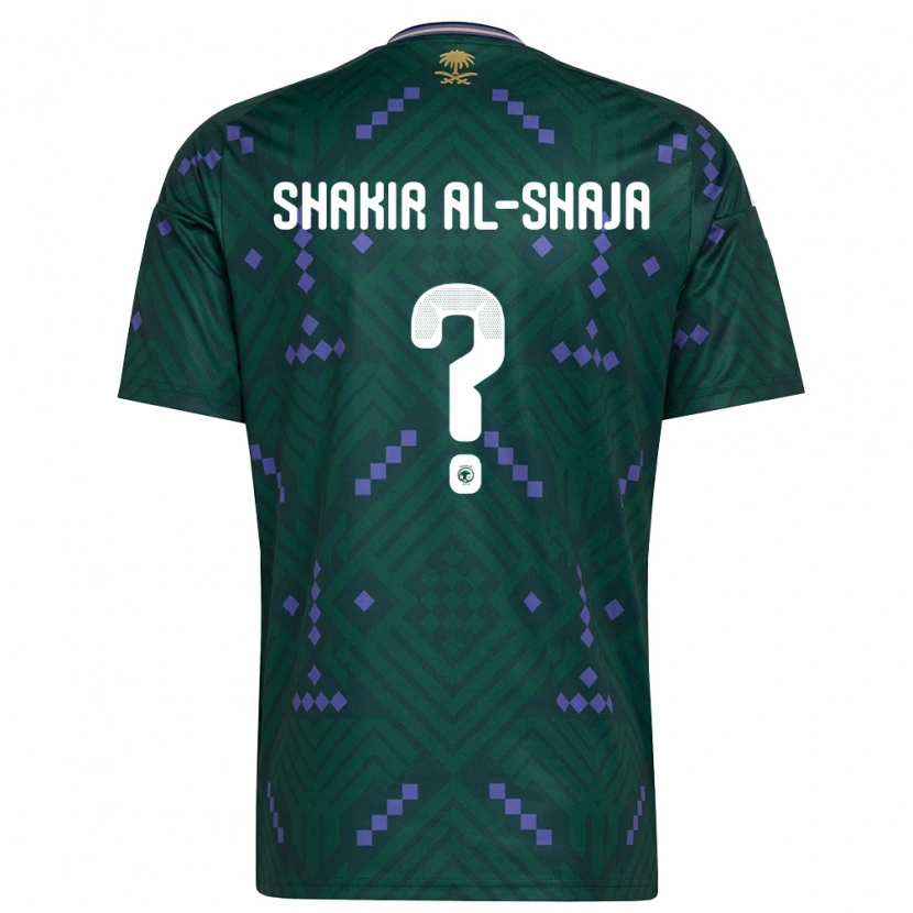 Danxen Mujer Camiseta Arabia Saudita Sultan Shakir Al-Shaja #0 Verde Púrpura Blanco 1ª Equipación 26-28 La Camisa México