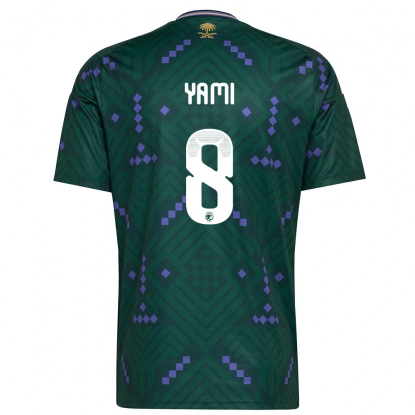 Danxen Mujer Camiseta Arabia Saudita Riyadh Yami #8 Verde Púrpura Blanco 1ª Equipación 26-28 La Camisa México