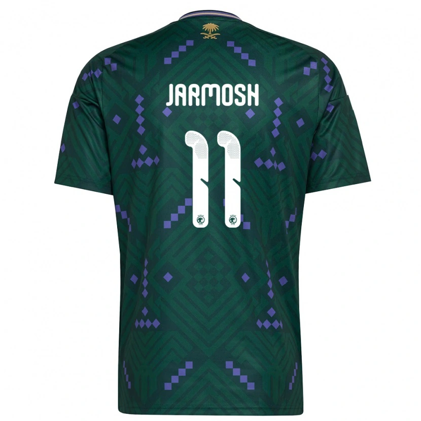 Danxen Mujer Camiseta Arabia Saudita Abdulaziz Jarmosh #11 Verde Púrpura Blanco 1ª Equipación 26-28 La Camisa México