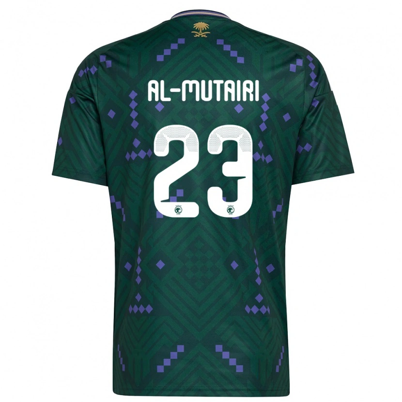 Danxen Mujer Camiseta Arabia Saudita Turki Al Mutairi #23 Verde Púrpura Blanco 1ª Equipación 26-28 La Camisa México