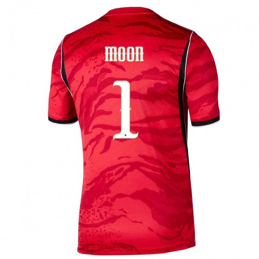 Danxen Mujer Camiseta Corea Del Sur Hyeon-Ho Moon #1 Rojo Blanco Negro 1ª Equipación 26-28 La Camisa México