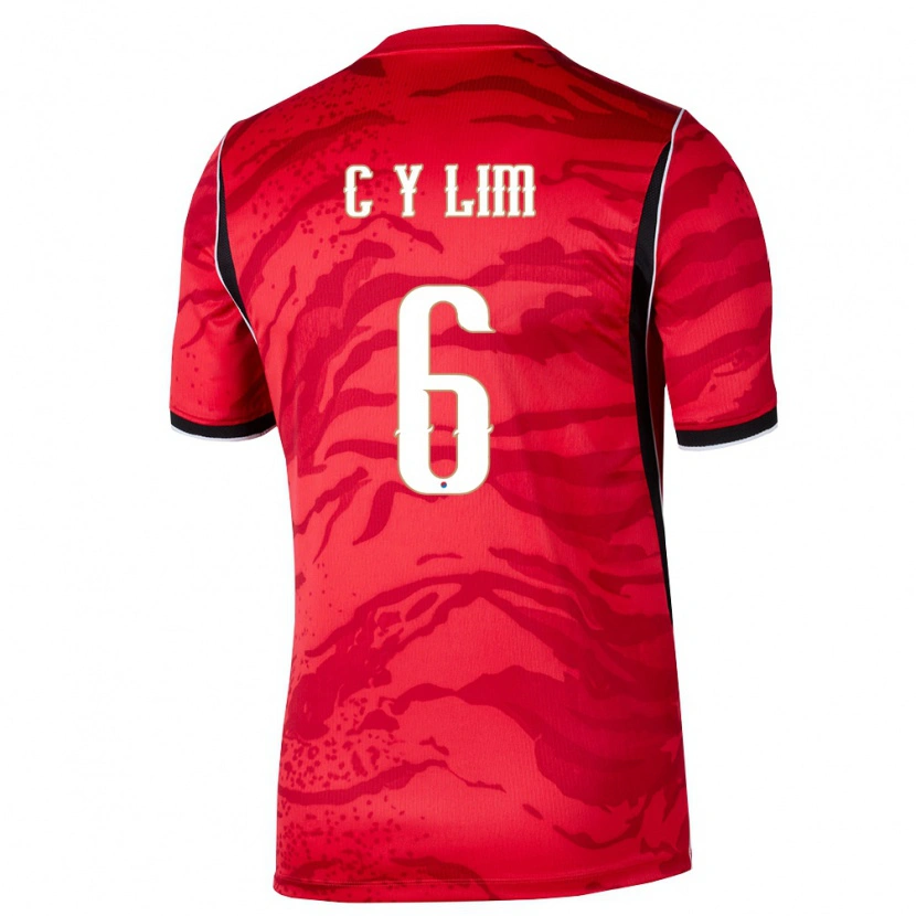 Danxen Mujer Camiseta Corea Del Sur Ye-Chan Lim #6 Rojo Blanco Negro 1ª Equipación 26-28 La Camisa México