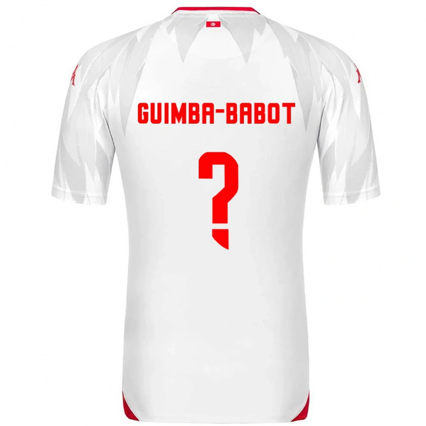 Danxen Mujer Camiseta Túnez Khays Guimba-Babot #0 Blanco Rojo 1ª Equipación 26-28 La Camisa México