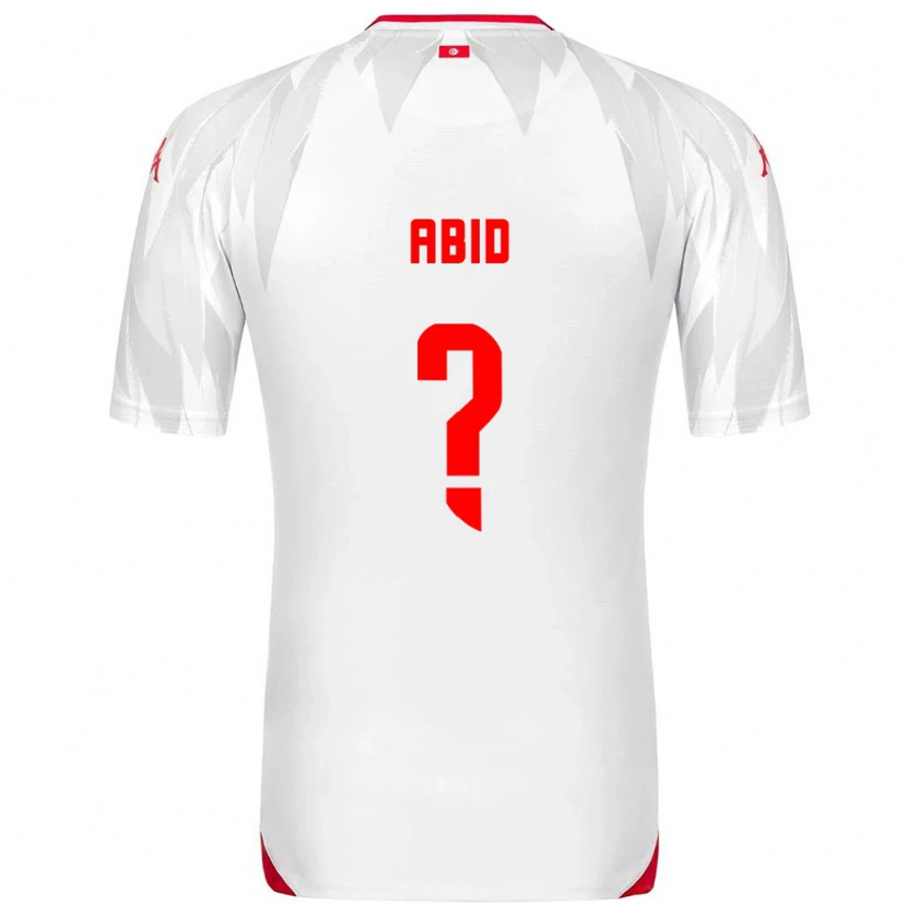 Danxen Mujer Camiseta Túnez Oussama Abid #0 Blanco Rojo 1ª Equipación 26-28 La Camisa México