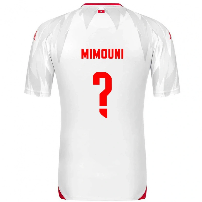 Danxen Mujer Camiseta Túnez Farouk Mimouni #0 Blanco Rojo 1ª Equipación 26-28 La Camisa México