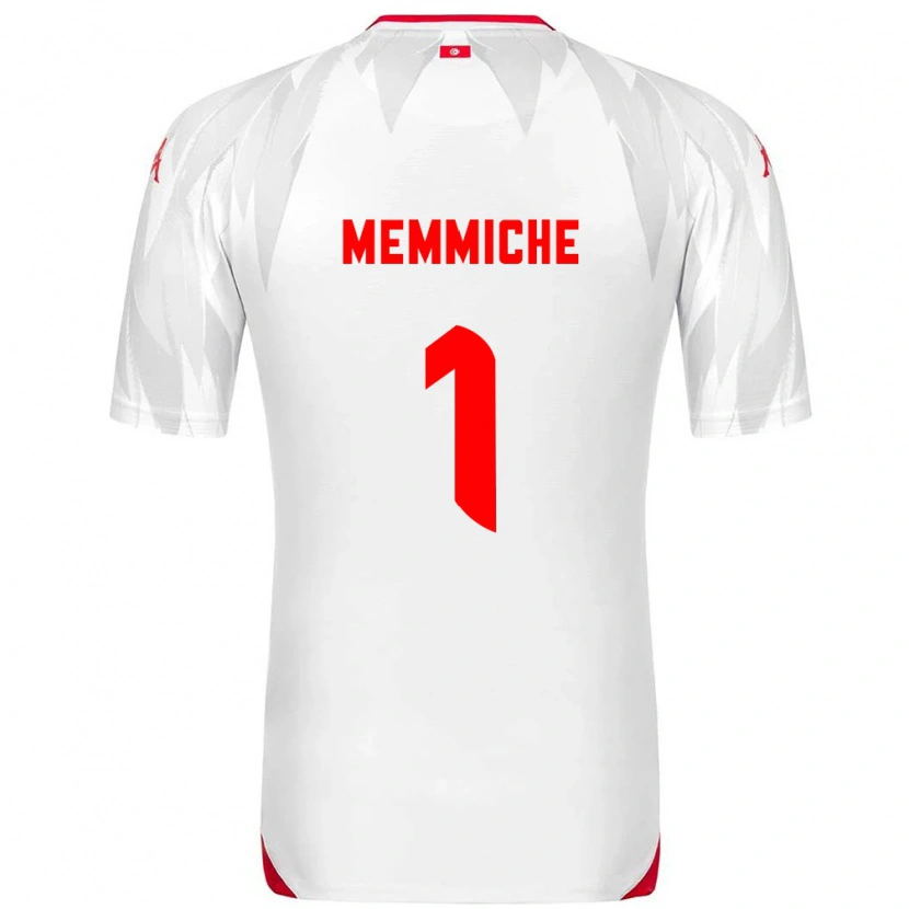 Danxen Mujer Camiseta Túnez Amanallah Memmiche #1 Blanco Rojo 1ª Equipación 26-28 La Camisa México