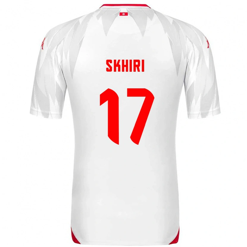 Danxen Mujer Camiseta Túnez Ellyes Skhiri #17 Blanco Rojo 1ª Equipación 26-28 La Camisa México