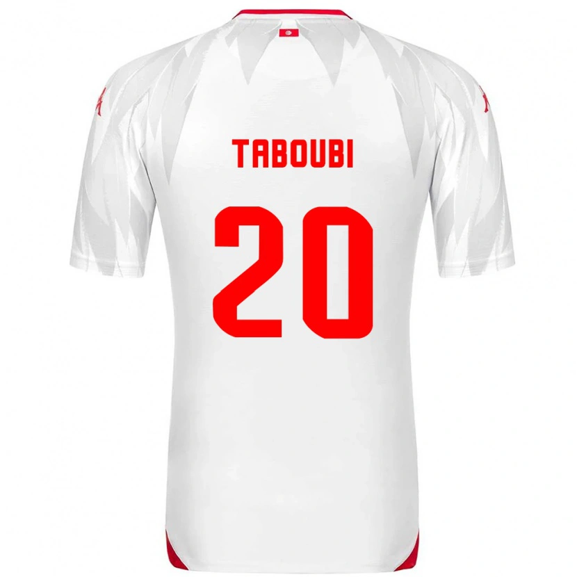 Danxen Mujer Camiseta Túnez Ayhem Taboubi #20 Blanco Rojo 1ª Equipación 26-28 La Camisa México