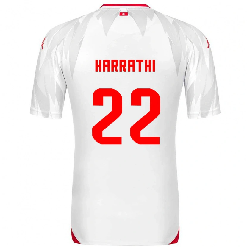 Danxen Mujer Camiseta Túnez Najla Harrathi #22 Blanco Rojo 1ª Equipación 26-28 La Camisa México
