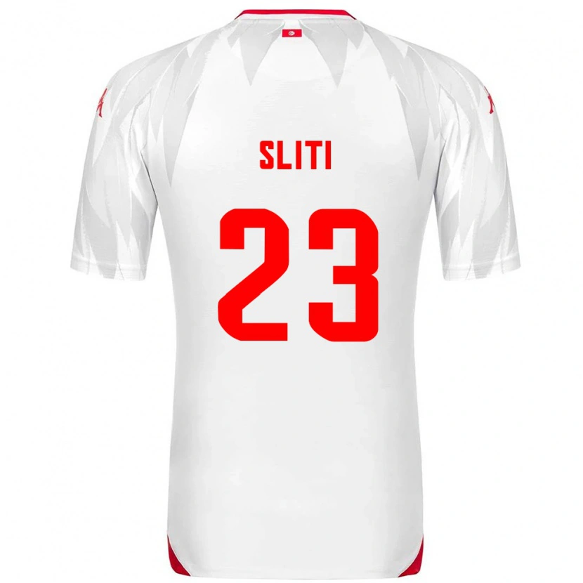Danxen Mujer Camiseta Túnez Naïm Sliti #23 Blanco Rojo 1ª Equipación 26-28 La Camisa México