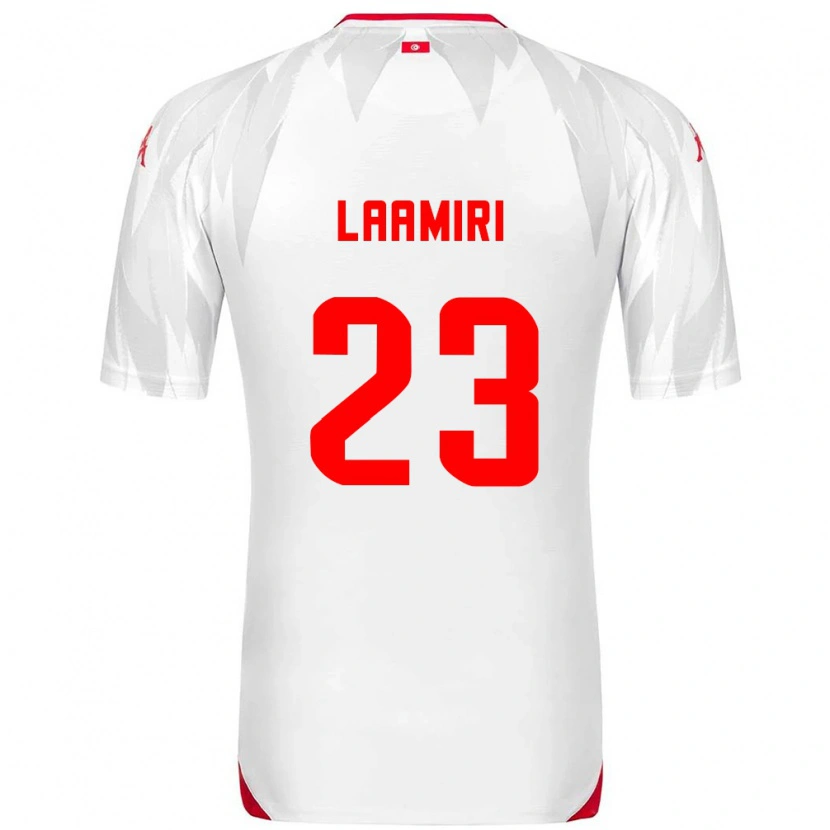 Danxen Mujer Camiseta Túnez Soumaya Laamiri #23 Blanco Rojo 1ª Equipación 26-28 La Camisa México