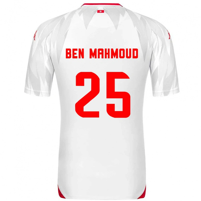 Danxen Mujer Camiseta Túnez Youssef Ben Mahmoud #25 Blanco Rojo 1ª Equipación 26-28 La Camisa México