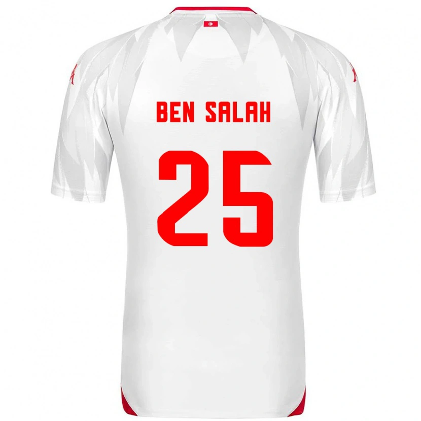 Danxen Mujer Camiseta Túnez Heni Ben Salah #25 Blanco Rojo 1ª Equipación 26-28 La Camisa México