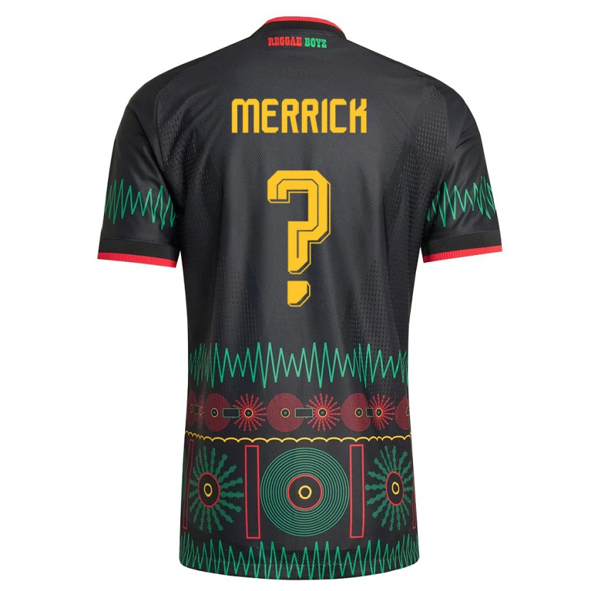 Danxen Mujer Camiseta Jamaica Dwight Merrick #0 Negro Rojo Amarillo 2ª Equipación 26-28 La Camisa México