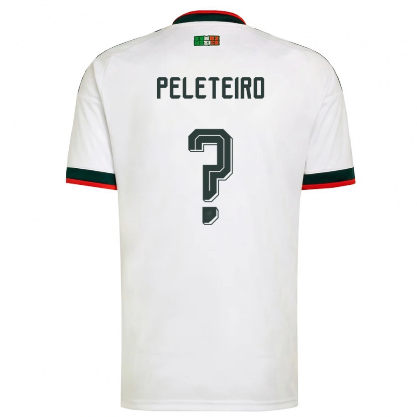 Danxen Mujer Camiseta México Anxo Peleteiro #0 Blanco Borgoña Verde 2ª Equipación 26-28 La Camisa México