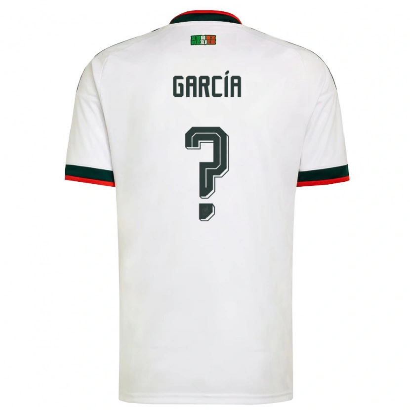 Danxen Mujer Camiseta México Denzell García #0 Blanco Borgoña Verde 2ª Equipación 26-28 La Camisa México