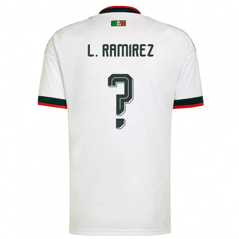 Danxen Mujer Camiseta México Leonardo Ramirez #0 Blanco Borgoña Verde 2ª Equipación 26-28 La Camisa México