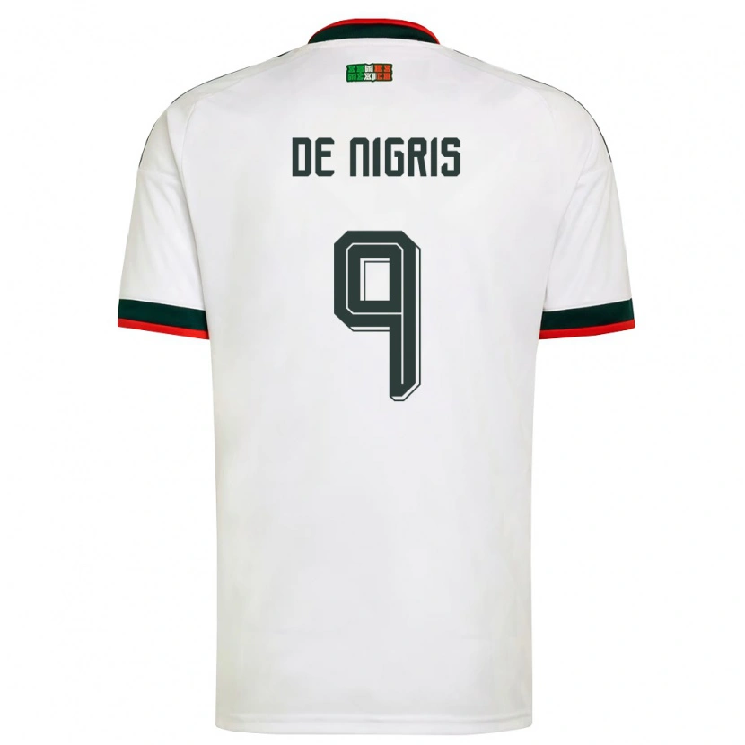 Danxen Mujer Camiseta México Aldo De Nigris #9 Blanco Borgoña Verde 2ª Equipación 26-28 La Camisa México