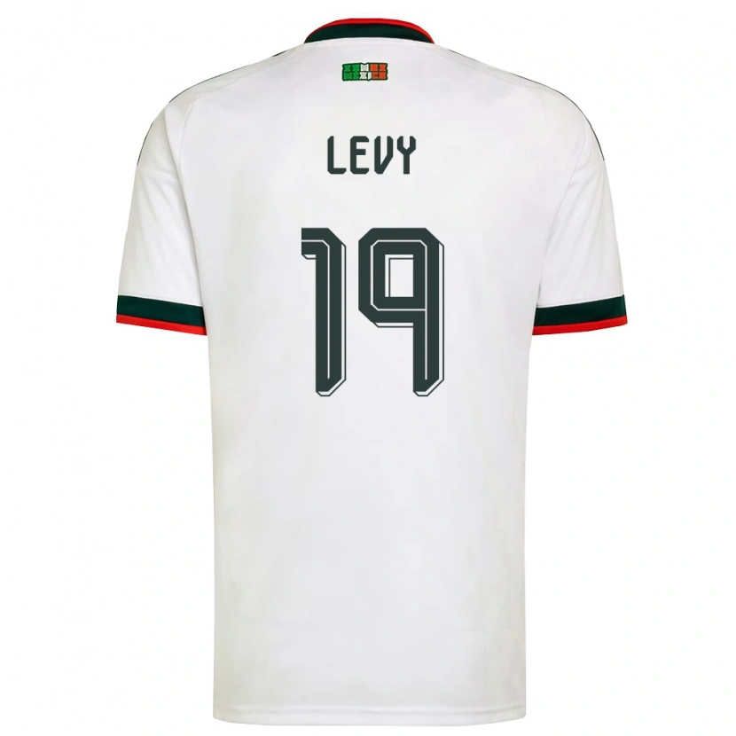 Danxen Mujer Camiseta México Mateo Levy #19 Blanco Borgoña Verde 2ª Equipación 26-28 La Camisa México