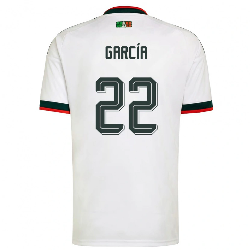 Danxen Mujer Camiseta México Diana Garcia #22 Blanco Borgoña Verde 2ª Equipación 26-28 La Camisa México