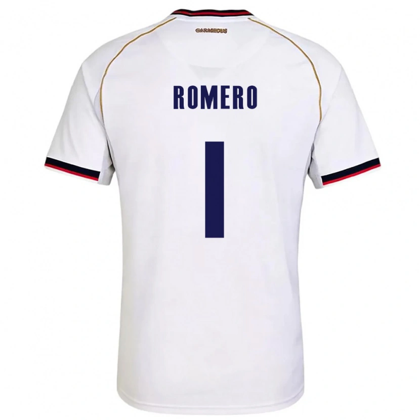 Danxen Mujer Camiseta Panamá Manuel Romero #1 Blanco Rojo 2ª Equipación 26-28 La Camisa México